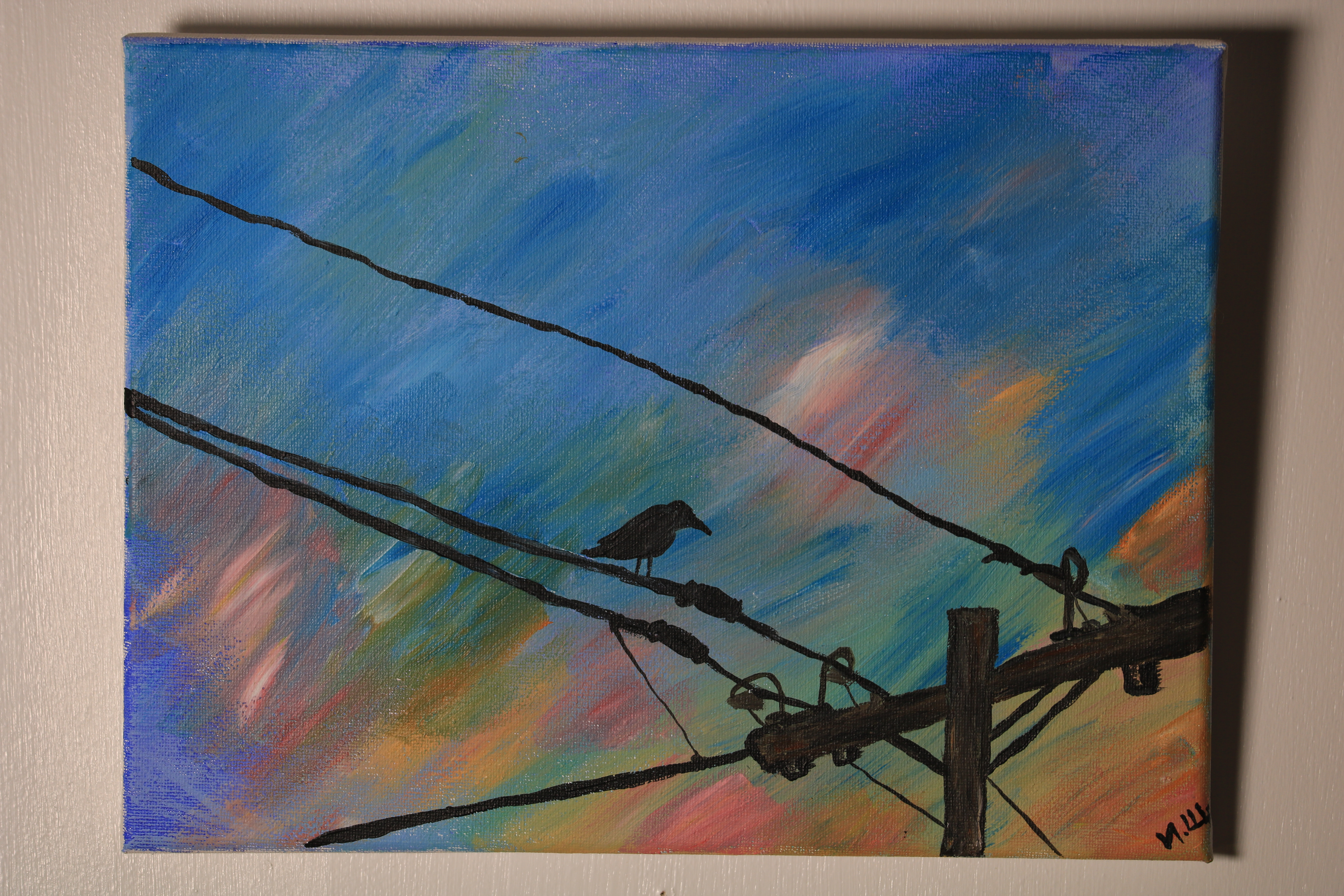 Crow at sunset